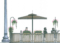 Elevation of Design for Nonna's Outdoor Dining Area