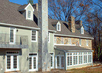 Historic Mansion Restoration and Addition with original stone building
