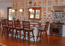 Interior of Historic Mansion Custom Kitchen